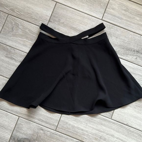 Zara Dresses & Skirts - Zara black cutout circle skirt
